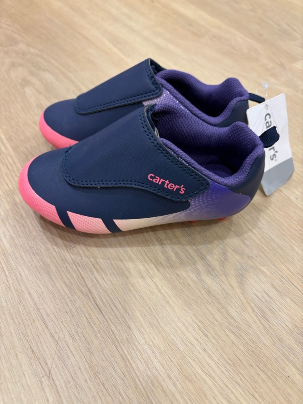 Carter's Soccer Cleats with Pink & Purple Accents - Size 9